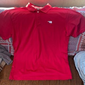 Red Oklahoma mens golf shirt size large never worn